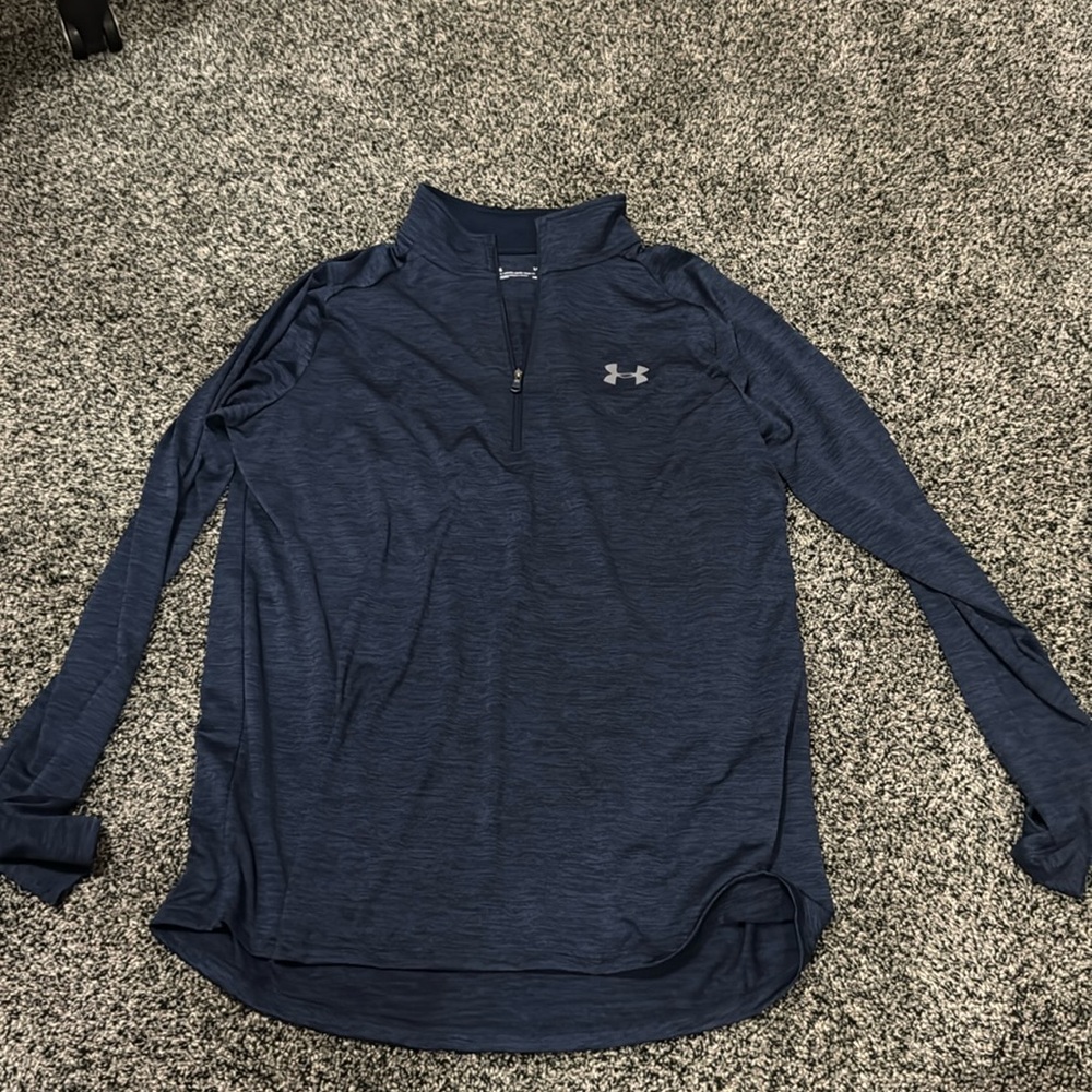 blue underarmer quarter zip